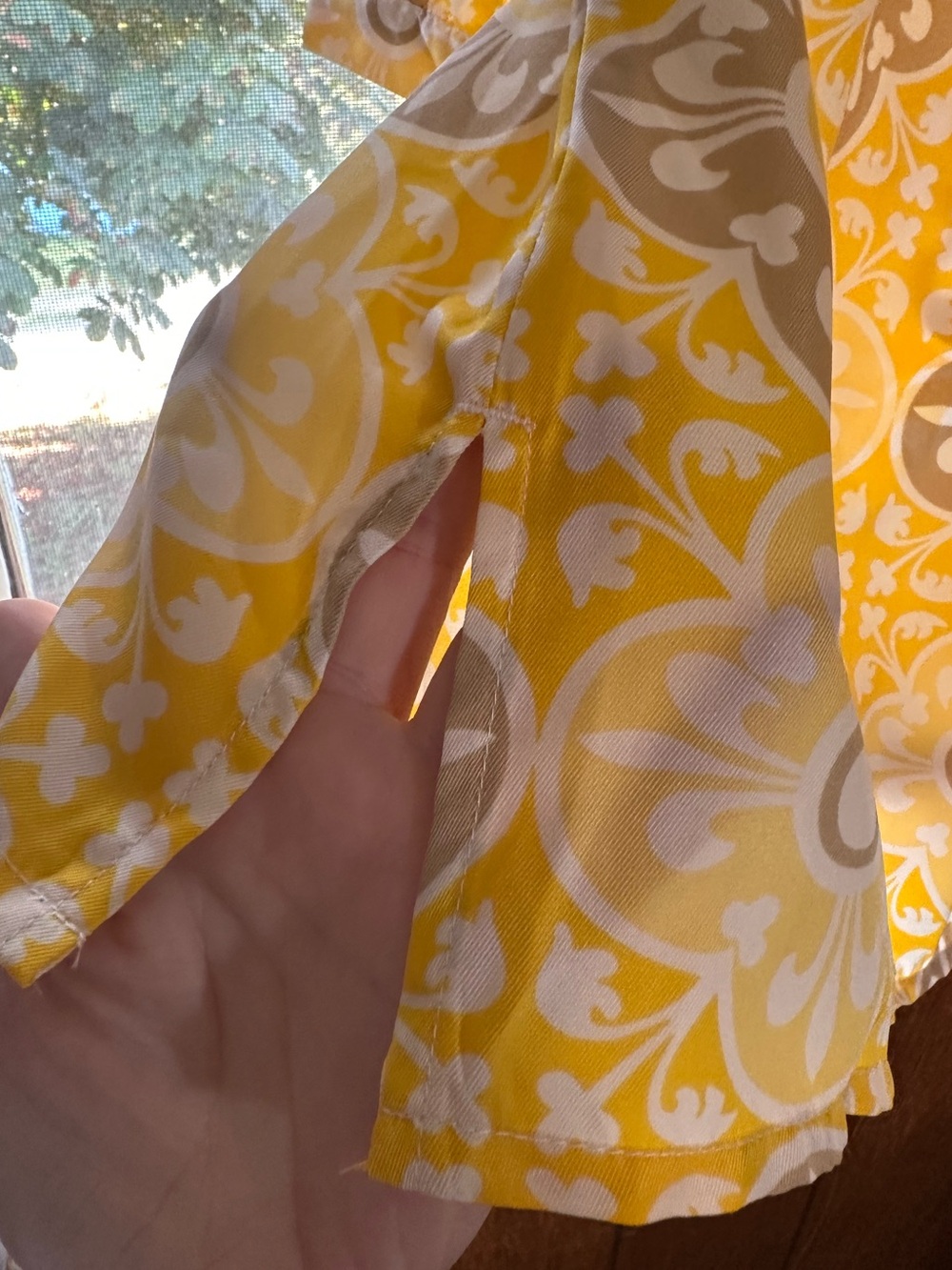 White Stag • Y2K Art Deco Sunny Yellow Floral Tunic - Picture 5 of 12